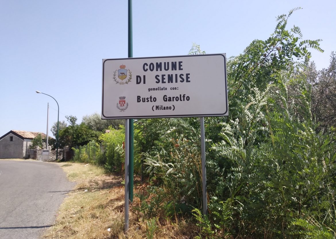 Il cartello stradale di Senise