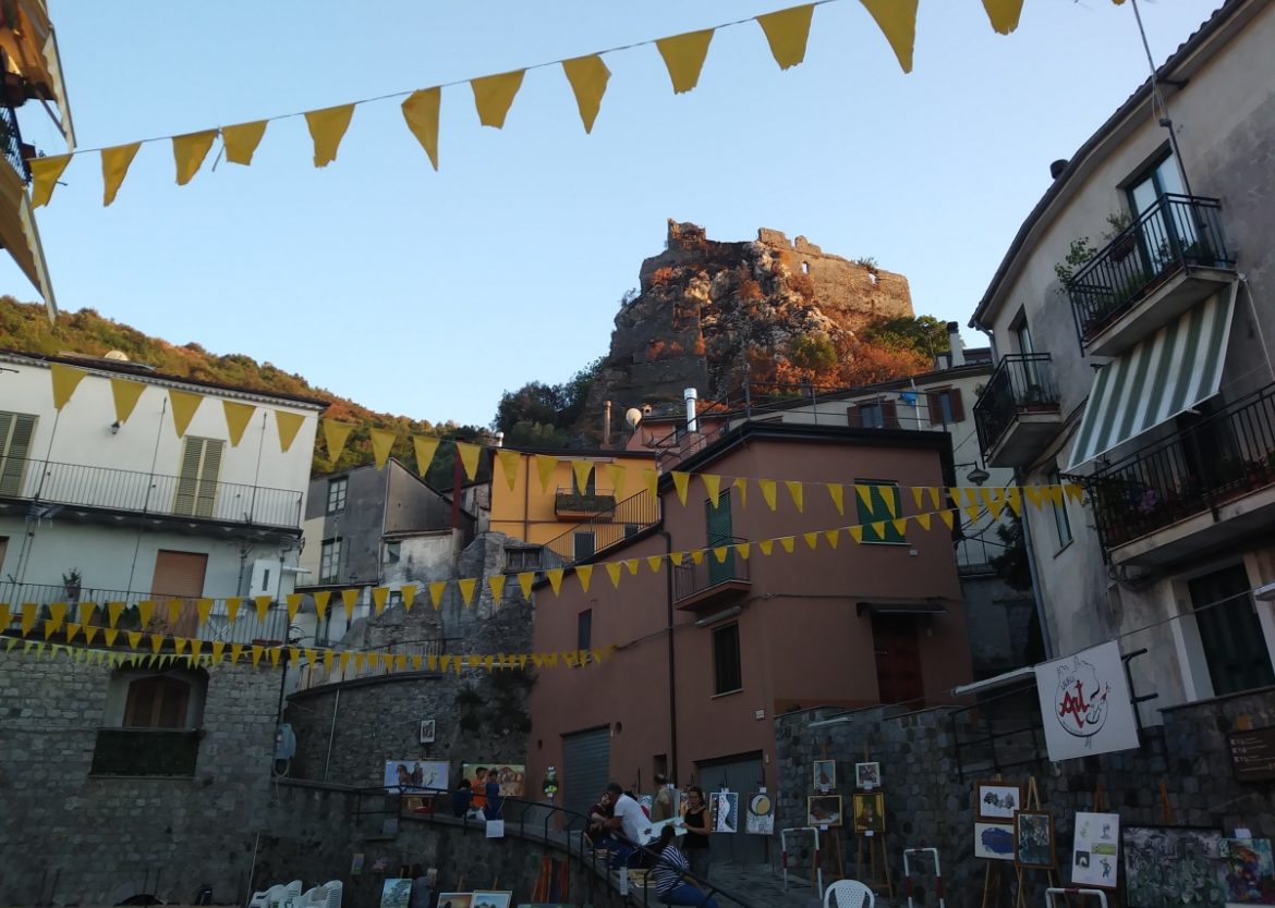 Il centro del paese di Lauria