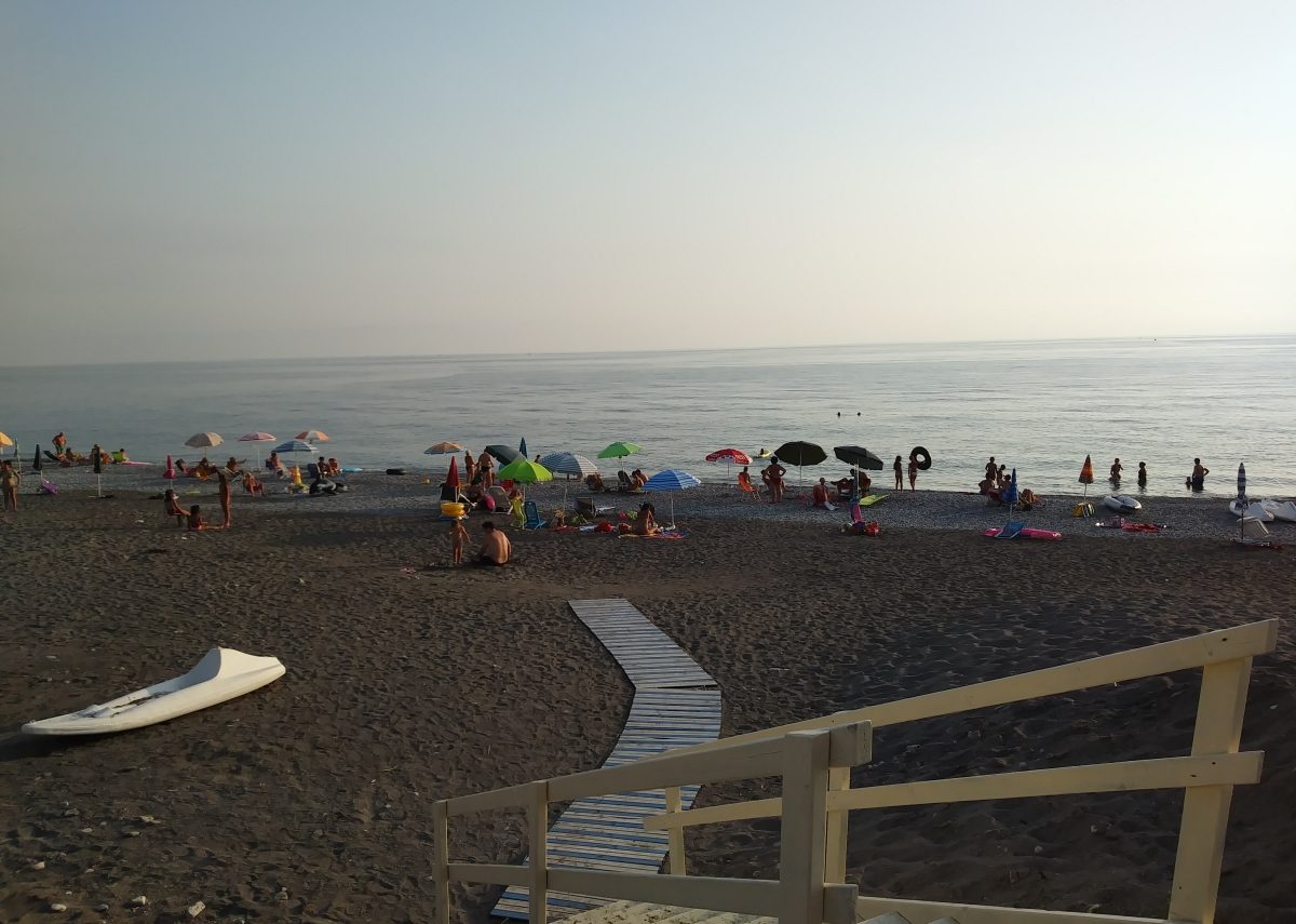 Vista della spiaggia di Castrocucco di Maratea
