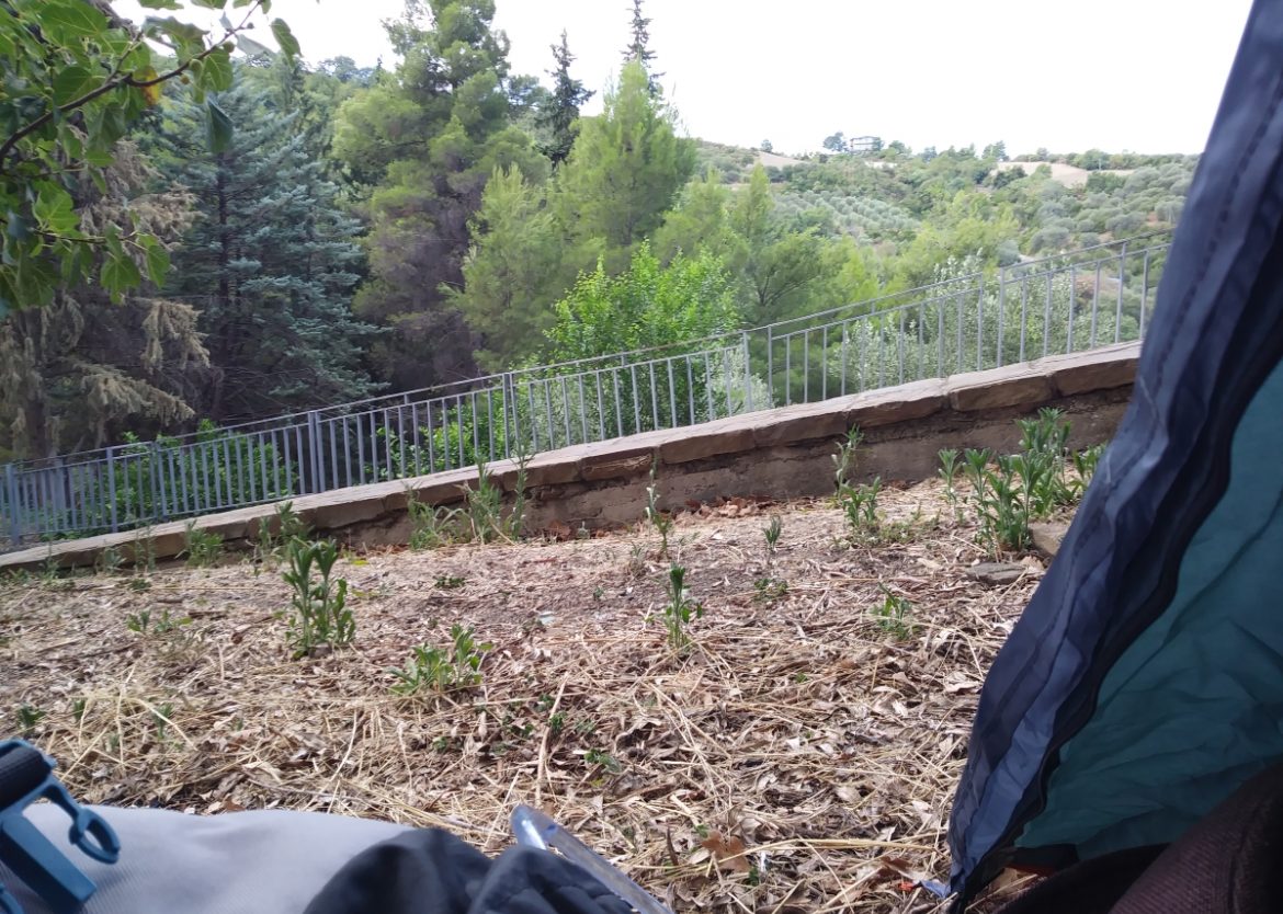 Risveglio dalla tenda al Castello di Valsinni