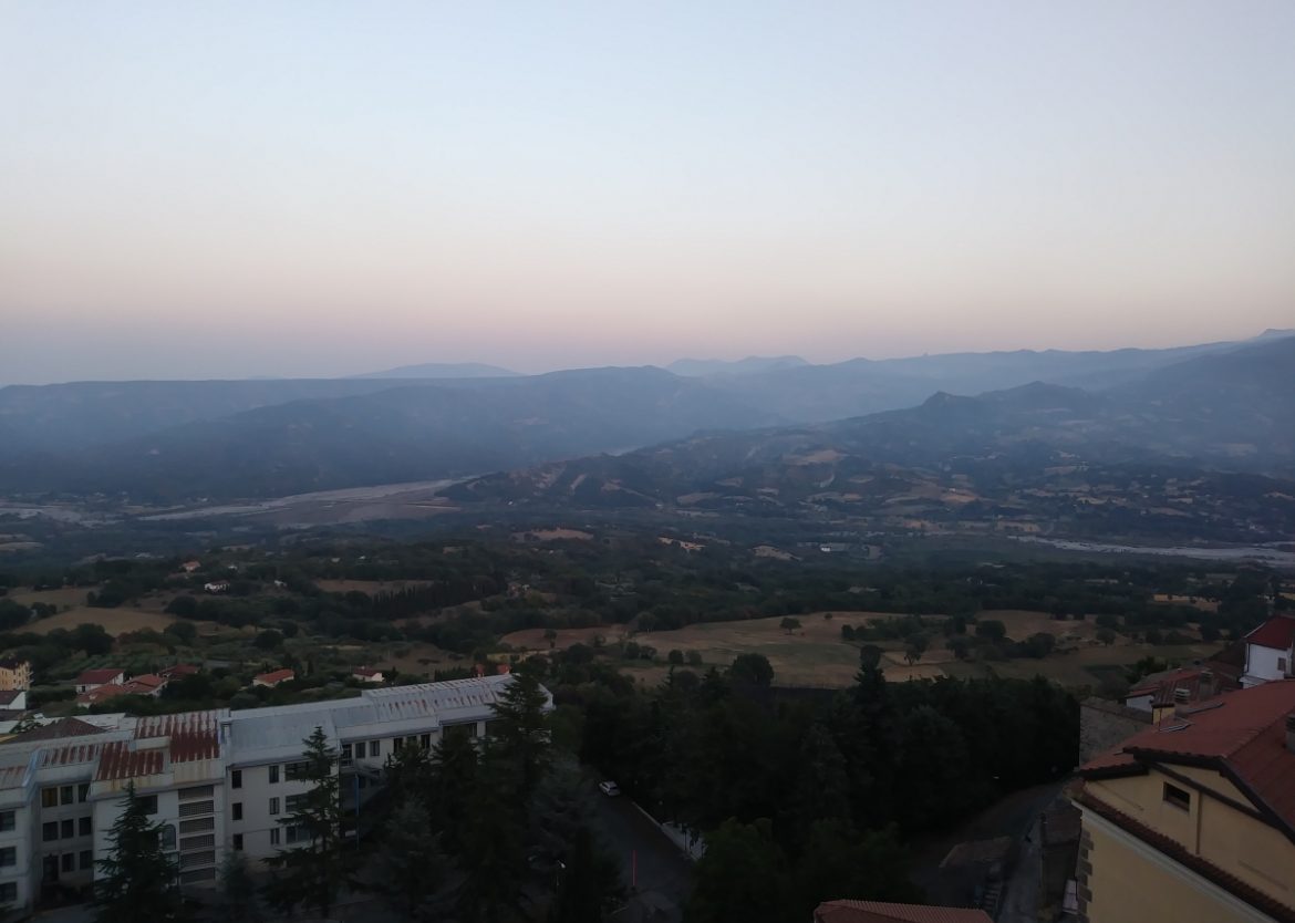 Il tramonto visto da Chiaromonte